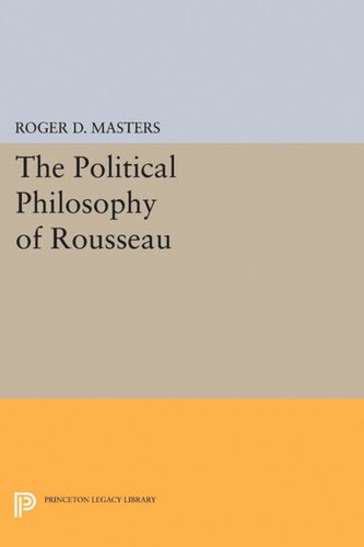 The Political Philosophy of Rousseau