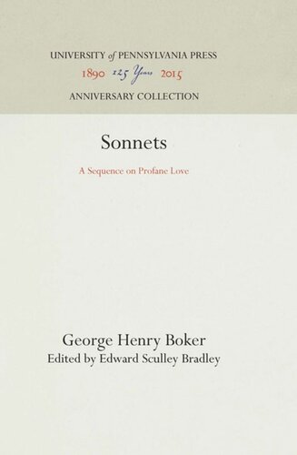 Sonnets: A Sequence on Profane Love