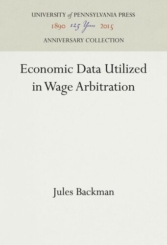 Economic Data Utilized in Wage Arbitration