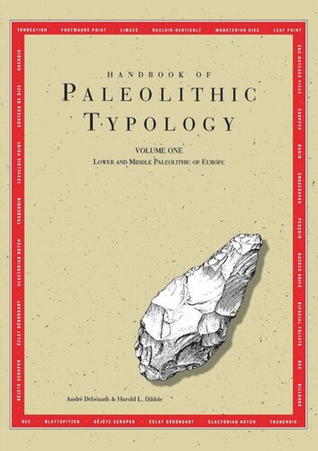 Handbook of Paleolithic Typology: Lower and Middle Paleolithic of Europe