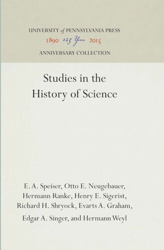 Studies in the History of Science