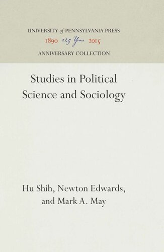 Studies in Political Science and Sociology