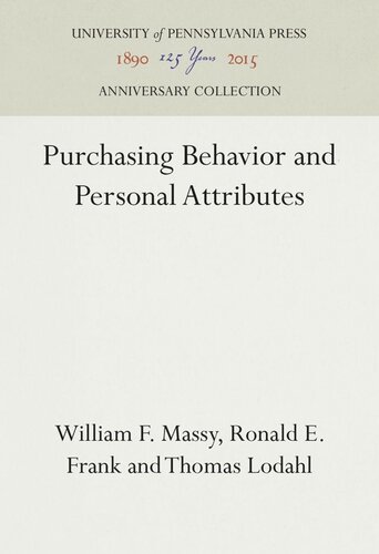 Purchasing Behavior and Personal Attributes