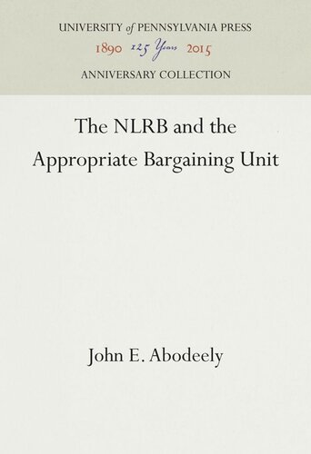 The NLRB and the Appropriate Bargaining Unit