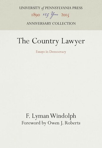 The Country Lawyer: Essays in Democracy