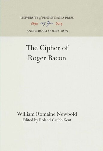 The Cipher of Roger Bacon