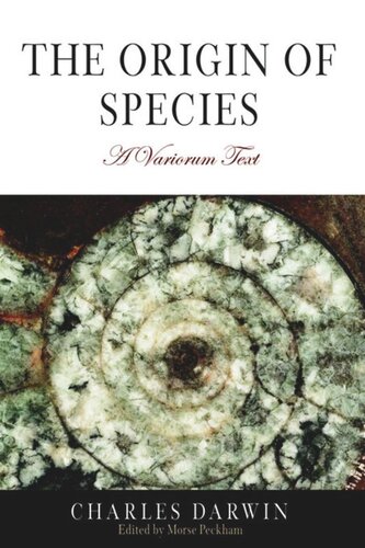 The Origin of Species: A Variorum Text