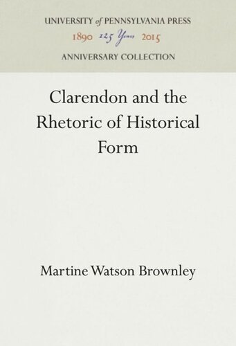 Clarendon and the Rhetoric of Historical Form