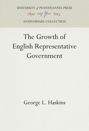 The Growth of English Representative Government