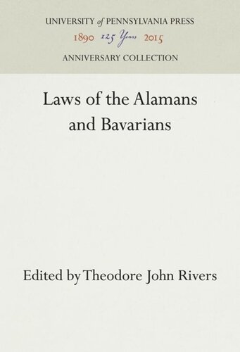 Laws of the Alamans and Bavarians