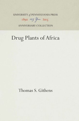 Drug Plants of Africa