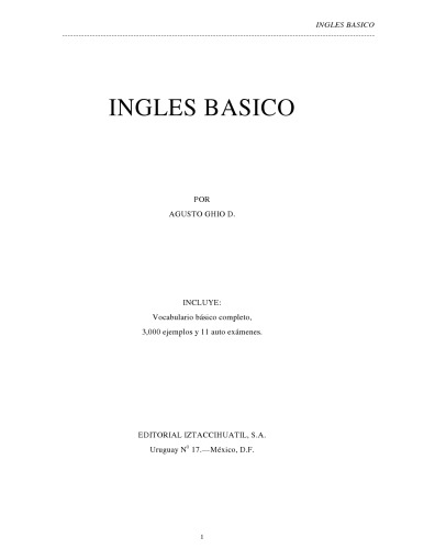 Inglés basico