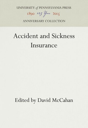 Accident and Sickness Insurance