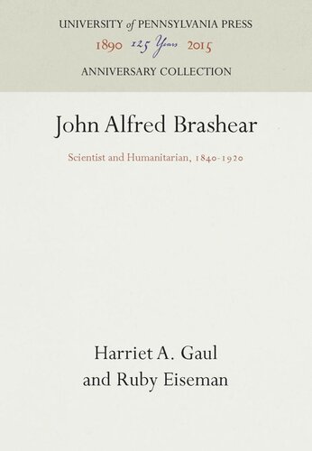 John Alfred Brashear: Scientist and Humanitarian, 184-192