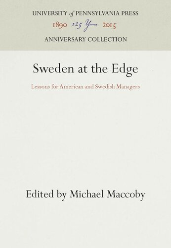 Sweden at the Edge: Lessons for American and Swedish Managers