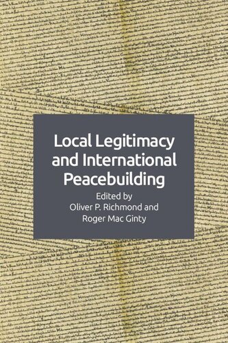 Local Legitimacy and International Peacebuilding