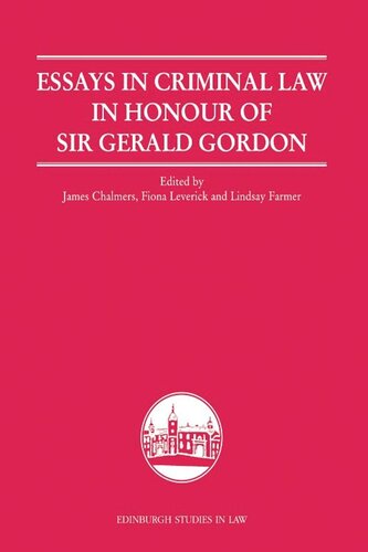 Essays in Criminal Law in Honour of Sir Gerald Gordon