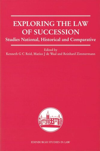 Exploring the Law of Succession: Studies National, Historical and Comparative