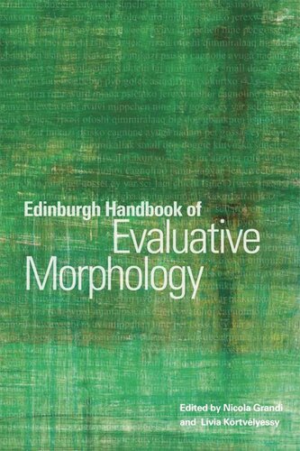 Edinburgh Handbook of Evaluative Morphology