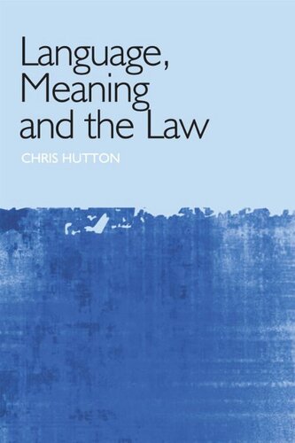 Language, Meaning and the Law