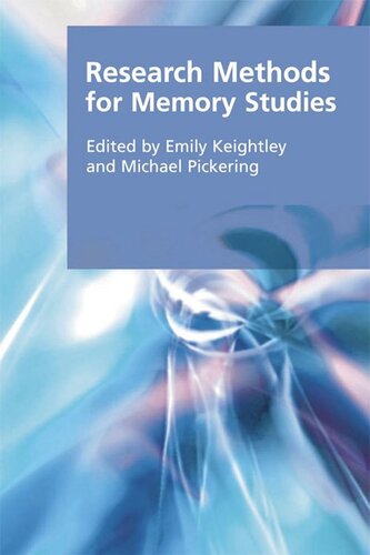 Research Methods for Memory Studies