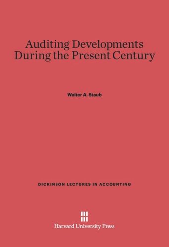 Auditing Developments During the Present Century