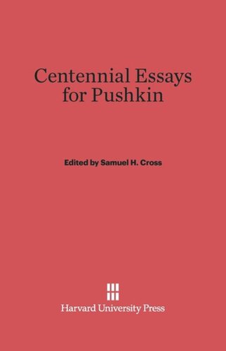 Centennial Essays for Pushkin