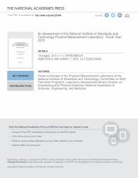 An Assessment of the National Institute of Standards and Technology Physical Measurement Laboratory: Fiscal Year 2015