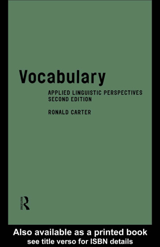 Vocabulary:: Applied Linguistic Perspectives (2nd Edition)