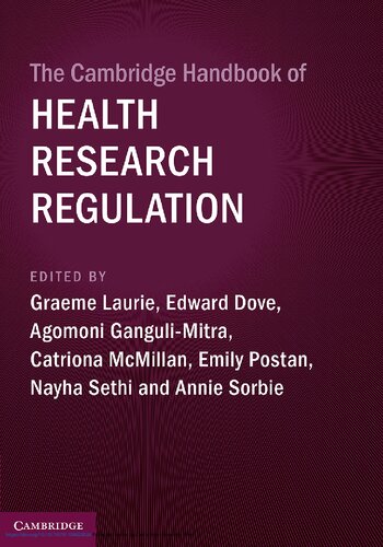 The Cambridge Handbook of Health Research Regulation