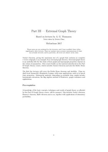 External Graph Theory