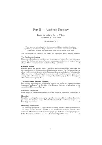 Algebraic Topology