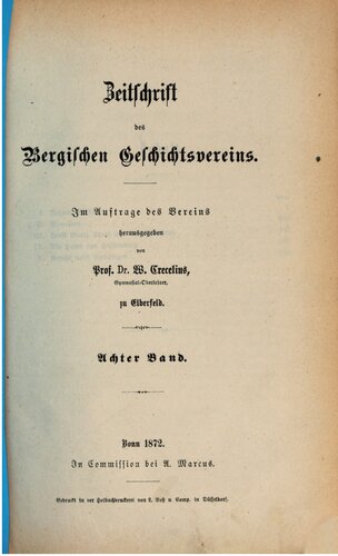 Zeitschrift des Bergischen Geschichtsvereins