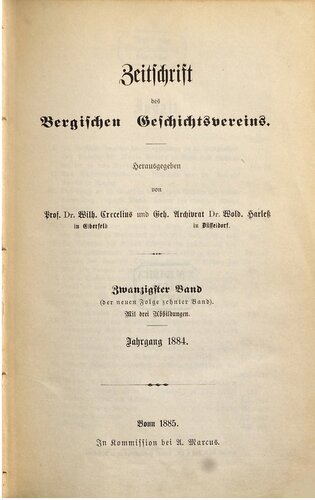 Zeitschrift des Bergischen Geschichtsvereins