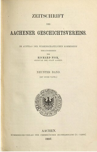 Zeitschrift des Aachener Geschichtsvereins