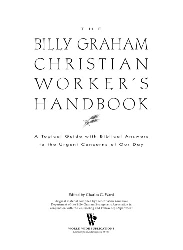 Billy Graham Christian Worker Handbook