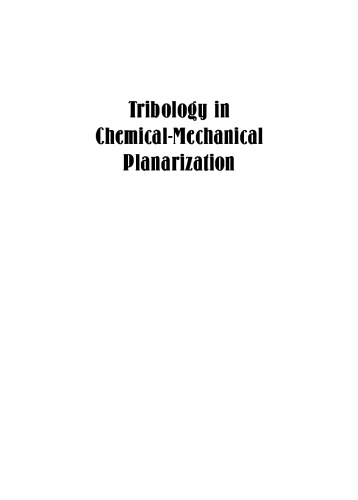 Tribology In Chemical-Mechanical Planarization