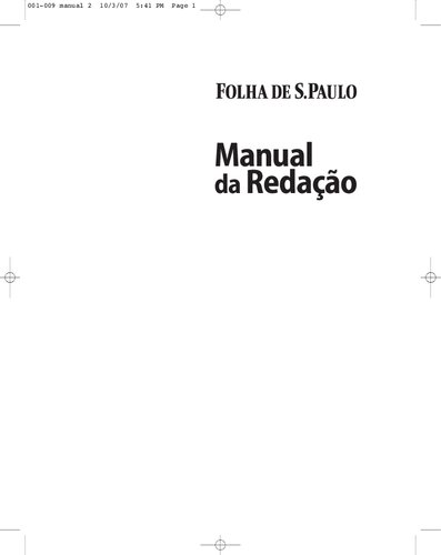 Manual da redação: Folha de São Paulo