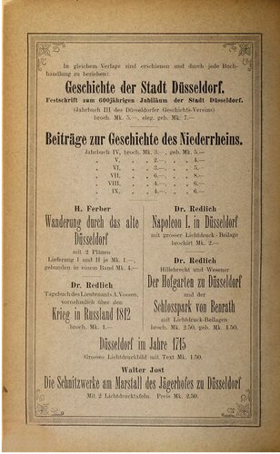 Beiträge zur Geschichte des Niederrheins. Jahrbuch des Düsseldorfer Geschichts-Vereins