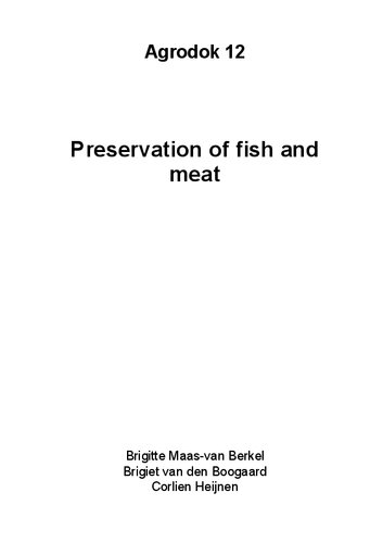 Agrodok 12. Preservation of fish and meat