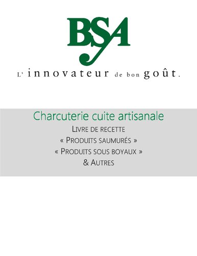 BSA. Charcuterie Cuite Artisanale