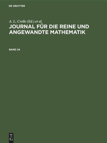 Journal für die reine und angewandte Mathematik: Band 24