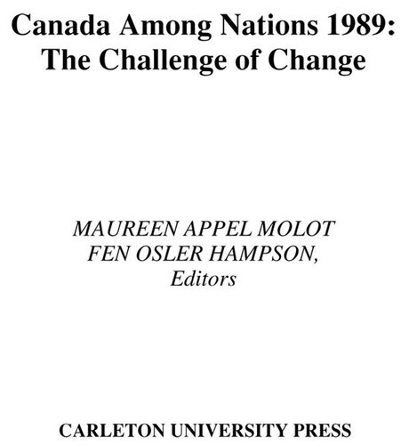 Canada Among Nations, 1989: The Challenge of Change