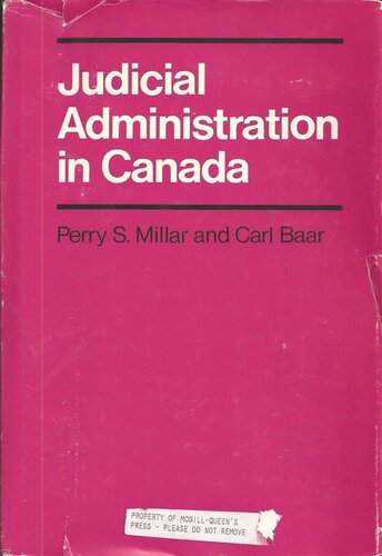 Judicial Administration in Canada