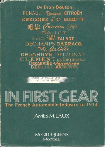 In First Gear: The French Automobile Industry to 1914