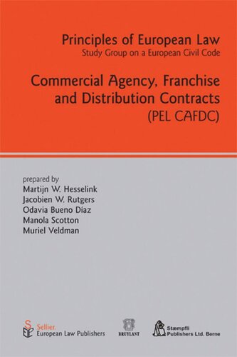 Commercial Agency, Franchise and Distribution Contracts