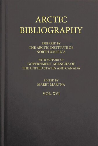 Arctic Bibliography: Volume 16