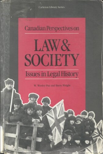 Canadian Perspectives on Law and Society: Issues in Legal History