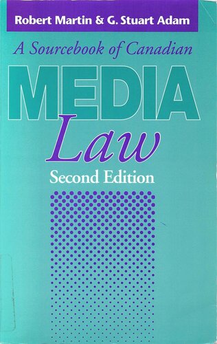 Sourcebook of Canadian Media Law