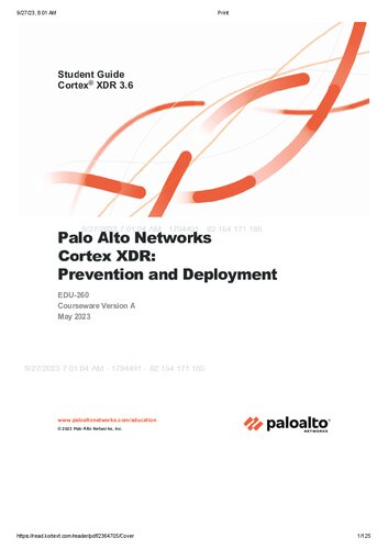 Palo Alto Networks Cortex XDR Prevention and Deployment